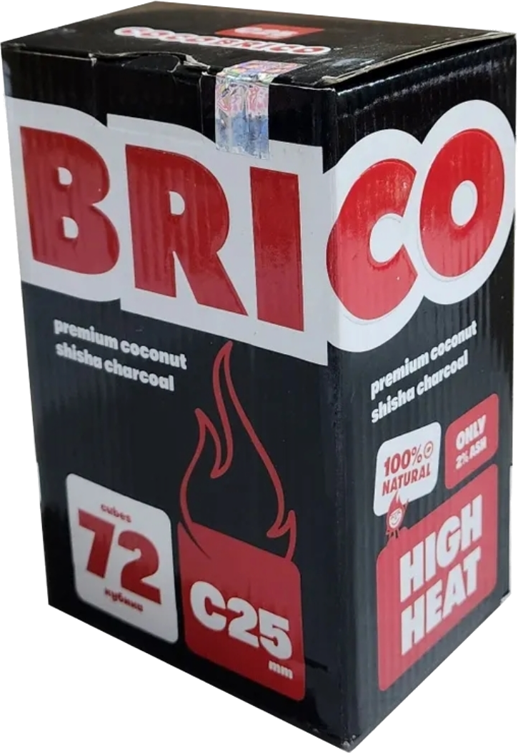 Кокосовый уголь COCOBRICO C25 High Heat — коробка 72 кубика